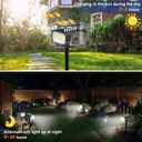 WENATY Solar Spot Lights Outdoor Waterproof IP65, 2 Pack Landscape Spotlights with 46 LEDs, 3 Modes Auto On/Off Solar Powered Flood Lights for Outside Pathway, Yard, Garden, Walkway (Cool White)
