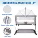 Beberoad Love Bassinet Mosquito Net Cover, Breathable Mesh Canopy with 2-Way Zipper for Bedside Sleepers (White)