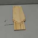 PH PandaHall Wood Necklace Display Stands with 3-Row Holder and 3 Removable Displays Wood Plank Necklace Storage Holder Bust Easel Jewelry Display for Necklaces, Rings Storage, Blanched Almond