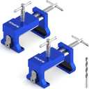 BLEKOO 2 Pack Cabinet Clamps for Installation, Solid Drilling Tool With Pilot Hole Guide