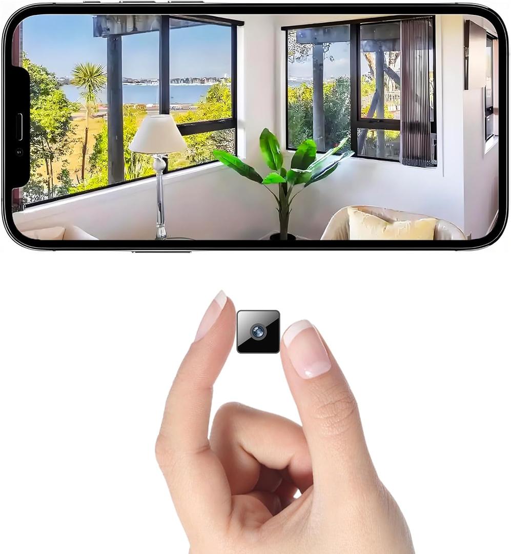 Mini Wireless Security Camera, Small Home WiFi 1080P Micro HD Magnetic Nanny Cam with Motion Detection, Cloud & SD Storage, Night Vision, Tiny Cameras for Home Pet Baby Office Indoor Outdoor