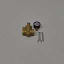 Water Pressure Regulator 3/4 inch with Gauge, Made of 100% High Hardness Brass, Adjustable Water Pressure Reducing Valve Water for Home DN20