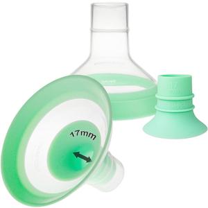 Nenesupply 17mm Flange Inserts and 24mm Flanges Compatible with Medela Breast Pump Parts Replacement 17mm Flange for Medela Work with Pump in Style Parts Symphony Swing Maxi Harmony Personalfit Flex