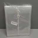 10 Pack Clear Plastic Envelopes, Reusable & Waterproof File Folders with String and Snap Button, Expansion File, for Documents School Home Work Office, Letter Size