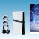 Wall Mount Kit for PS5 with Controller and Headphone Holders, Compatible with PS5 Pro/Slim, Black