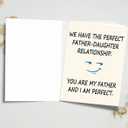 2 x Funny Fathers Day Gift Card for Dad from Daughter, Humorous Happy Fathers Day Gift for Dad, Cute Dads Birthday Gift Card for Father