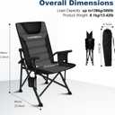 Supperella Movable Backrest Camping Chair for Adults with Cup Holder Folding Lawn Chairs for Outdoor Activities, Sports, Travel & Picnic, High Back