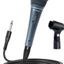 CAROL Sigma-plus3 XLR Wired Vocal MicrophoneDynamic Supercardioid Mic with Dual Shock Mount Tech for Karaoke, Singing with Enhanced Low-Frequency Response, Includes Mic Clip, 14.8ft XLR Cable &Switch