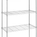 Whitmor 5 Tier Shelving Unit, Adjustable Storage Shelves with Wheels, 400 lbs Capacity per Shelf, Max 2000 lbs Total for Pantry, Kitchen, Garage, 30" L x 14" W x 60" H, Chrome