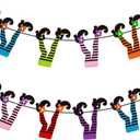 2 x 2pcs Witch Boot Theme Banners Halloween Party Decorations Witchs Feet Theme Banners Garlands for Halloween Witch Leg Themed Birthday Party Hanging Decoraitons