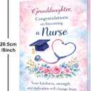 5 x IDU Nurse Graduation Card for Granddaughter, 8 x 5.3 inches / 20.5 x 13.5 cm