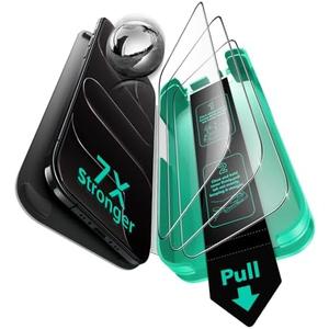 ESR 3 Pack 9H+ Glass for iPhone Air Screen Protector，[Military-Grade Shatterproof], with AR Anti-Reflective Technology, Armorite Ultra-Tough Tempered Glass for iPhone 17 Air with Ultra Fit Tray