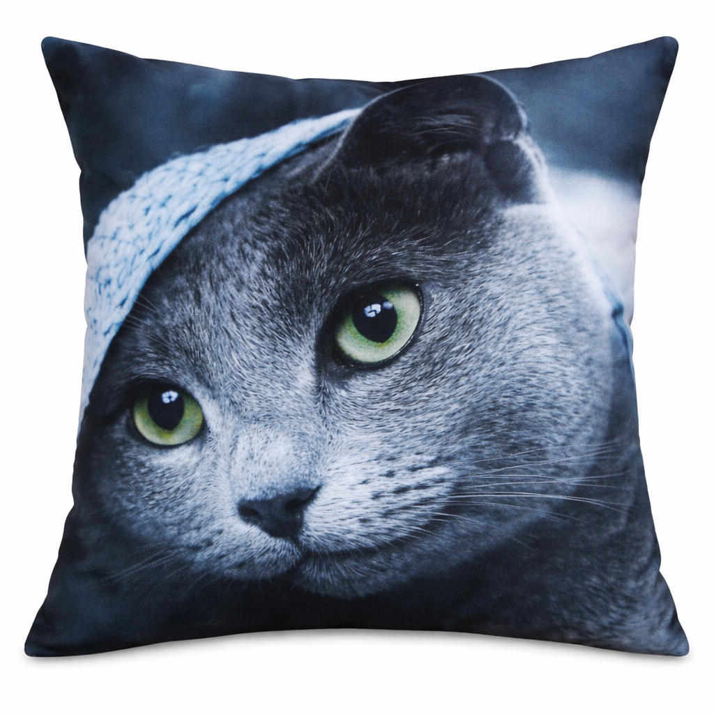  Pillow With a Cat Design, 14*14 In