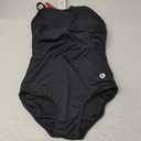 Women's Athletic Training Adjustable Strap One Piece Swimsuit Medium Black