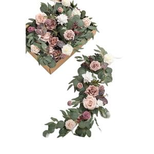 Welcome logo flowers Bright Terracotta Lantern Flowers, 6 Pieces Of Artificial Flowers, Suitable For Wedding Aisle Chair Arch Flower Logo Table Wall Window Cake Decoration For party and wedding decora