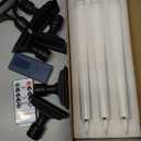 Homemory Wax Window Candles with Remote Timer Dimmer, Battery Operated Candlesticks with Holders, Christmas LED Candlesticks for Window Home Part Decor, 6 Pcs White