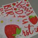 Name Custom Berry First Birthday Party Decal for Backdrop Sweet One Birthday Sign for Balloon Arch Strawberry 1st Birthdays Decor Supplies Baby Girls Birthdays Photo Background Vinyl Stickers
