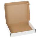 13"x10"x2" Shipping Boxes Set of 5, White Corrugated Cardboard Box Literature Mailer
