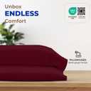Thread Spread 100% Egyptian Cotton Pillow Cases Queen Size Set of 2 - Luxury 1000 Series Paradise Collection Queen Pillow Cases (Burgundy), Soft Cooling Sateen Hotel Egyptian Cotton Pillowcases, Standard / Queen Pillowcases