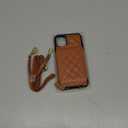 Bocasal Crossbody Wallet Case for iPhone 11 Pro Max, RFID Blocking PU Leather Zipper Handbag Purse Flip Cover, Kickstand Folio Case with Card Slots Holder Wrist Strap Lanyard 6.5 Inch (Brown)