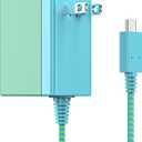 TPC 39W Charger for Nintendo Switch, 15V 2.6A AC Adapter Fast Charging with 5FT USB-C Cord, Compatible with Switch Lite, OLED, Steam Deck, Support TV Mode (Green/Blue)