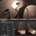O'Bright Lumos - Versatile Clip-on Lamp: Zoomable Spotlight, Dimmable LED, Flexible Gooseneck, 4000K Light, 100% Metal Clamp - Ideal for Reading, Crafting, Work, and Headboards, Antique Brass
