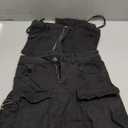 Molilove Women's Denim 2 Piece Outfits Tank Top and Bodycon Mini Skirt with 3D Pocket Summer Sexy Cargo Jeans Set Tracksuit (Black), S