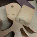 FHTDW Unique Gift Hand Carved Wood Human Statue Figurine Sculpture Home Office Decor, Wooden Man Dog Carving Model to Remember Friendship Between Dog and People