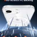 FNTCASE for iPhone 16e Case Clear: Magnetic Phone Cases with Screen Protector Compatible with Magsafe Slim Anti Yellowing Rugged Shockproof Protective Transparent Cell Phone Cover (A-Clear)