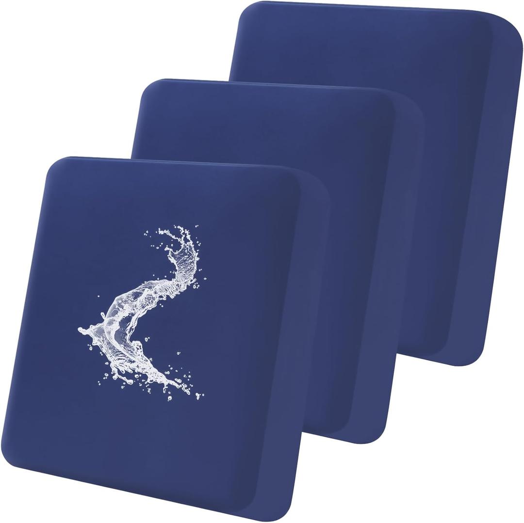 Smiry Waterproof Couch Cushion Covers, Stretch Washable Sofa Cushion Cover, Soft Sofa Slipcover Elastic Non-Slip Furniture Protector for Pets, Kid (3 Pack, Navy)