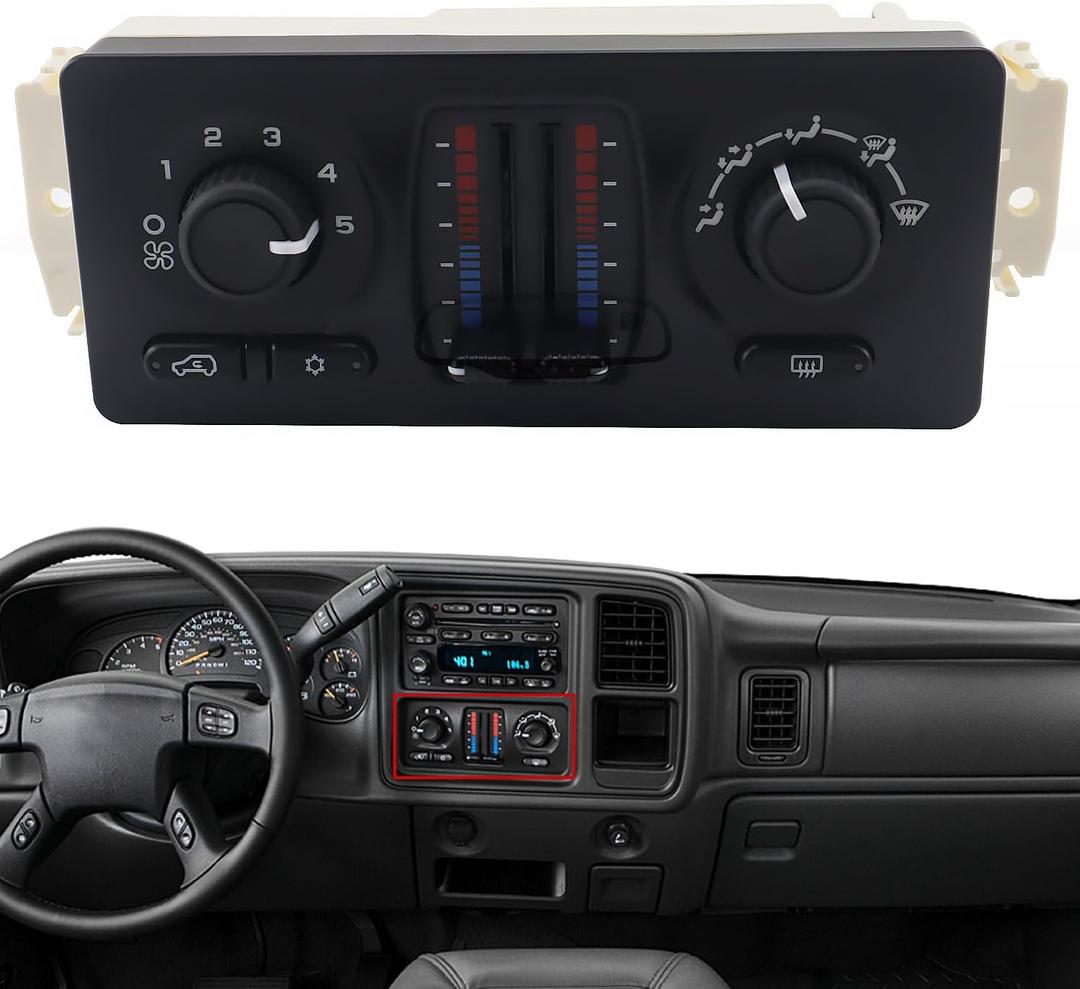 599-210XD Climate Control Module AC Heater HVAC Panel Compatible with 2003-2007 Chevy Silverado Tahoe Suburban Avalanche Trailblazer, GMC Sierra Yukon Envoy, Cadillac Escalade Climate Control Module