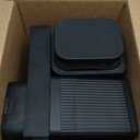 Automatic Cat Feeder and Water Dispenser Set, 2 in 1 Gravity Cat Food Dispenser with 180 Degree Rotatable, Pet Self Feeding Large Capacity for Small Dogs Puppy Kitten, Black, 0.8 Gallon x 2