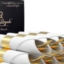 Prestee 9 Pieces Pre Rolled Gold Plastic Silverware Set - Premium Disposable Silverware Set with Napkins - Wrapped Utensils with Forks, Knives, Spoons, Napkins for Weddings and Events