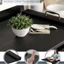 BLUEWEST Gas Stove Burner Covers, Wooden Noodle Board Stove Cover, Wooden Electric Stove Top Cover for Counter Space with Handle, Extra Thick Natural Acacia Wood Durable Serving Tray (Black)