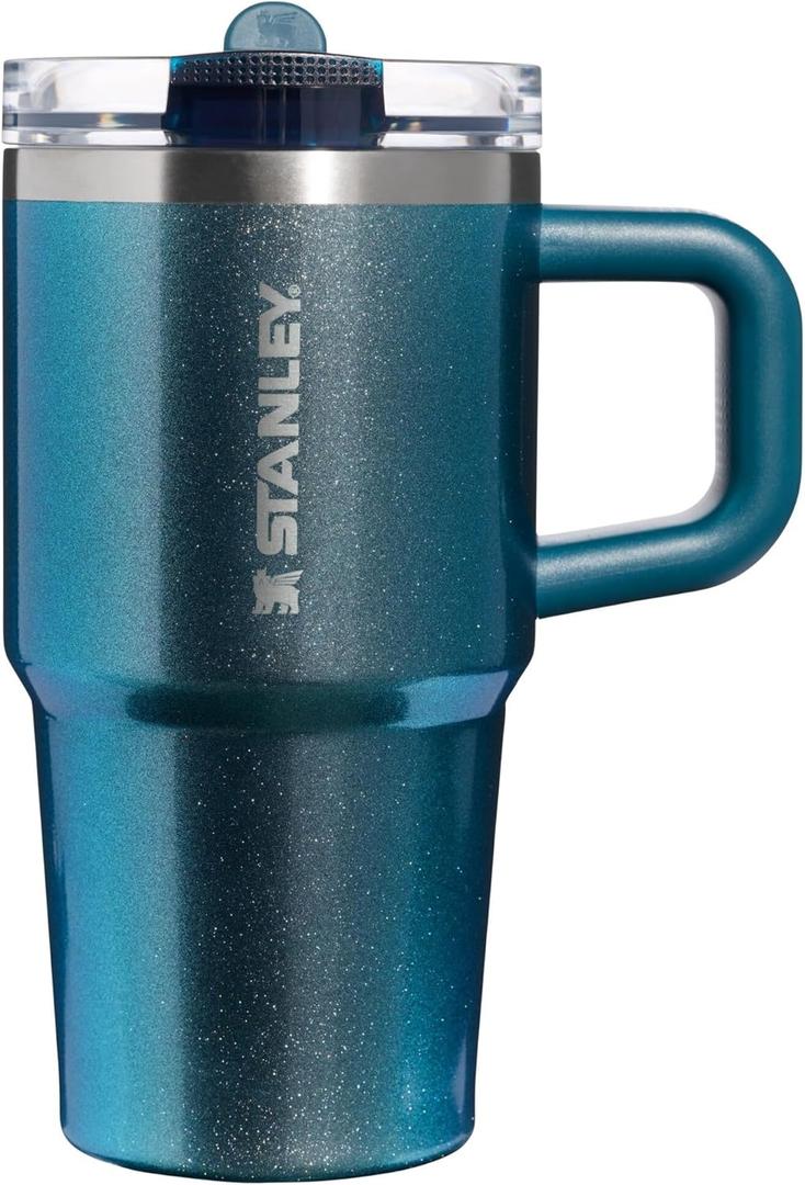 STANLEY Quencher ProTour Flip Straw Tumbler with Leakproof Lid | Built-In Straw & Handle | Cupholder Compatible for Travel | Insulated Stainless Steel Cup | BPA-Free (14 Ounces, Ponderosa Shimmer)