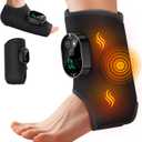 Foot Massager for Neuropathy Plantar Fasciitis Pain Relief, Cordless Heated Vibrating Wrap-Around Ankle Feet Massager, 3 Modes,6 Heat Levels, Adjustable Timer, Portable for Home Travel (Black)