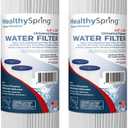 American Made, Healthy Spring High Performance, 20 Inch Whole House Pleated Water Sediment Filter Replacement 5 Micron Water Filter Cartridge Compatible with ECP5-20BB, SPC-45-2005, 2-Pack