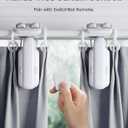 SwitchBot 2025 Automatic Curtain Opener 3 Rod-Bluetooth Remote Control, WiFi&Smartphone Control, Upgraded High-Performance, Add Hub to Compatible with Alexa, Google Home, HomeKit