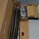 KAMANINA Bronze Curtain Rod 32 to 58 Inch(2.6-4.8ft), Adjustable Curtain Rods for Windows 28 to 48 Inch, 3/4 Inch Splicing Drapery Rods with Twisted Cage Finial