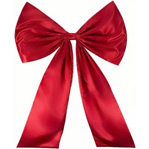 Giant Large Satin Ribbon Bow,25x40inch,Big Giant Bow for Coquette Room Decor,Wedding Birthday Party Backdrop Wall Christmas Tree Decoration (Red) (1PCS)