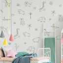 Jungle Animal Wall Decal, Lion, Elephant, Giraffe Animals Wall Stickers for Your Child's Girls and Boys Bedroom Baby Room Nursery Or Kids Room Animal Theme Decor (Green Animal Stickers)
