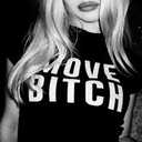 Black T-Shirt With Print 2XL