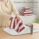 8 Piece Bathroom Towel Set |2 Oversized Bath Towels,2 Hand Towels,4 Washcloths| 600GSM Soft Hotel Towel Set Large Bath Sheet for Bathroom,Highly Absorbent Quick Dry Bath Towel Collections,Burgundy