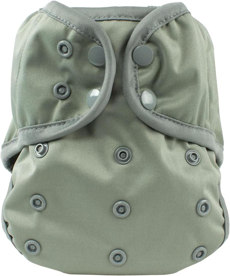 OsoCozy One Size Cloth Diaper Covers - Adjustable Snap Fit & Double Leg Gussets for Baby Boys & Girls from 8-35 Pounds. Use with Prefold, Flat or Fitted Cloth Diapers or Snap-in Inserts.
