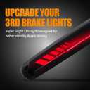 Third 3rd Brake Light for 1999-2006 Chevy Silverado/GMC Sierra 1500 2500 3500HD, 2007 Silverado/Sierra Classic Model LED Time Tunnel Sequential High Mount Stop Light Rear Center Tail Lamp