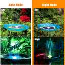 AISITIN Solar Fountain with Lights, 3.5W Solar Powered Bird Bath Fountain Pump with 1500mAh Battery Backup, 6 Nozzles, LED Outdoor Fountain for Pond, Pool, Garden & Fish Tank