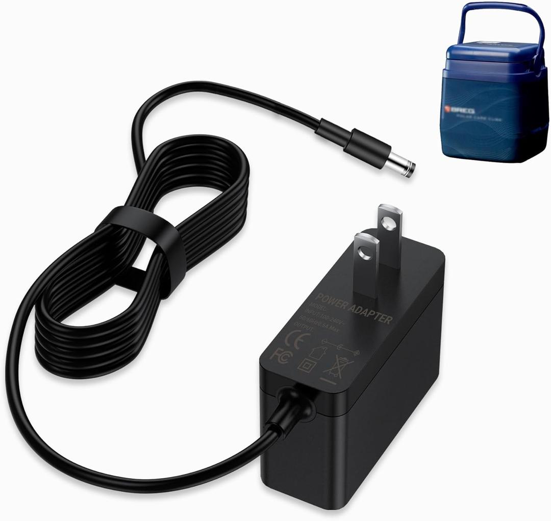 Charger for Breg Polar Care Cube Power Cord ReplacementPart 10698-6V Charger Accessories Compatible with Breg Polar Care Kodiak - Supply AC DC Adapter Class 2 Transformer