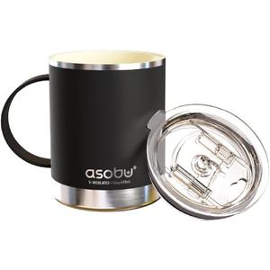 asobu Stainless Steel Insulated Coffee Mug with Ceramic Inner Coating for Ultimate Flavor 12 Ounce (Black)