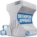 5 STARS UNITED Knee Pillow for Side Sleepers - Hip Pain Relief - Cooling Cover - Memory Foam Leg Cushion for Side Sleeping - Between Legs Pillow for Sciatica & Lower Back Pain, Arctic Gray (Standard)