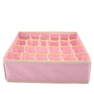 oceanside Underwear Organizer, Underwear Divider Closet Organizer Bra Ties Socks Container Storage Boxes(Pink)